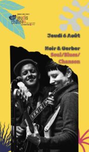 Noir & Gerber aux jeudis du Château de La Sarraz, le 6 août 2026