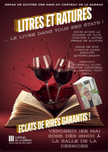 Affiche du repas de soutien de l'Association des Amis du Château de La Sarraz